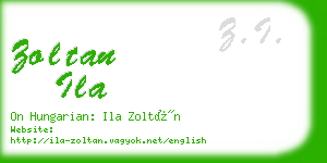 zoltan ila business card